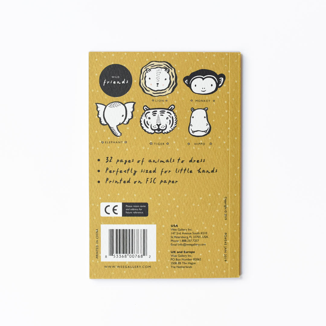 32 Ways Activity Dress Up Book Wild Animals - Back Cover