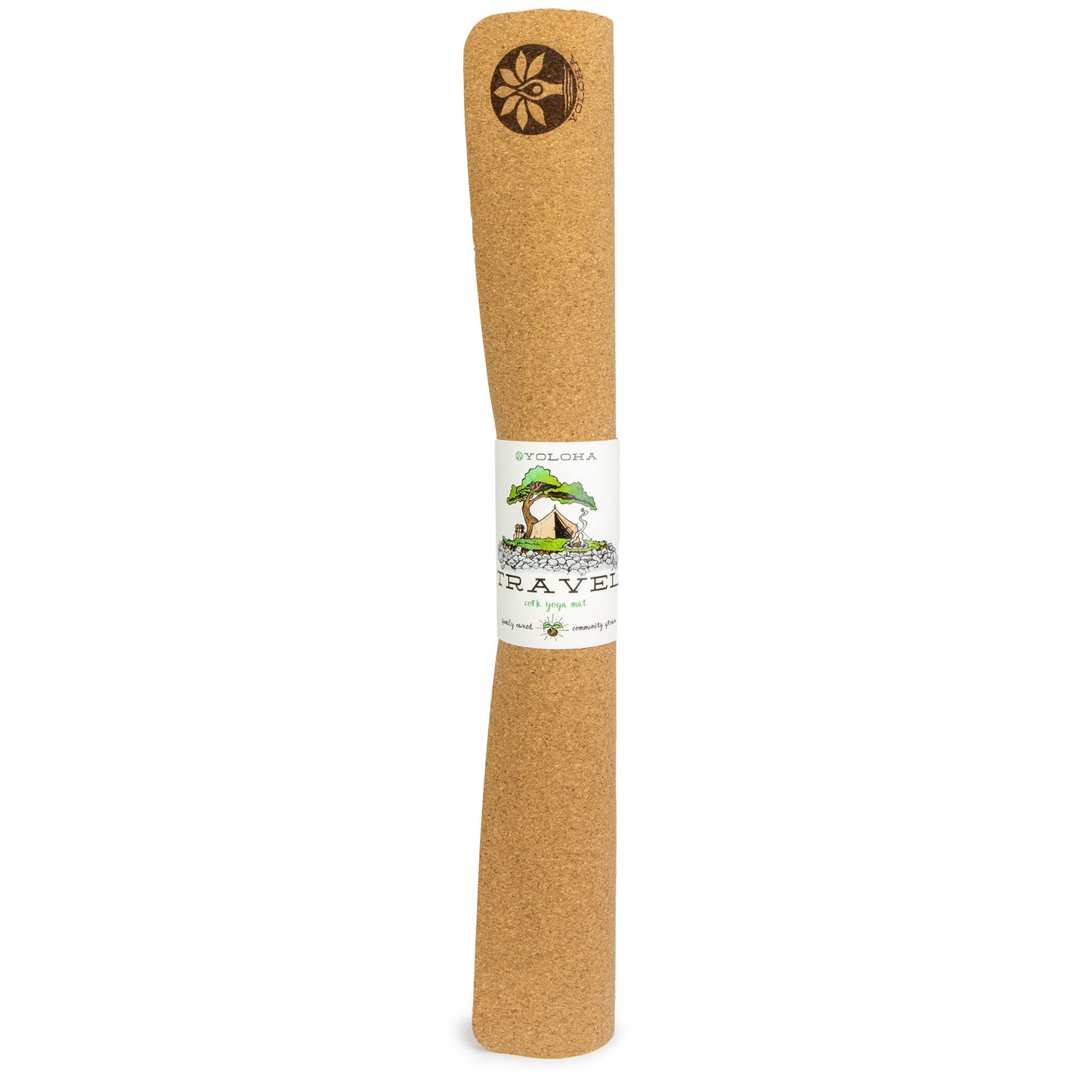 Nomad Air - Travel Cork Yoga Mat Rolled