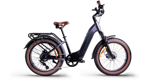 Magnum Bliss 750W Fat Tire eBike in Graphite. Electric bike shown on a white background