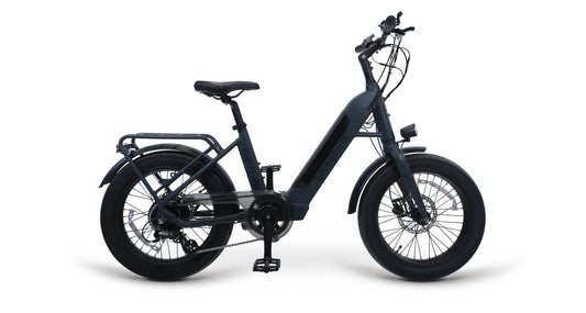 Ocean colored Magnum Pathfinder 350 electric bike on a white background