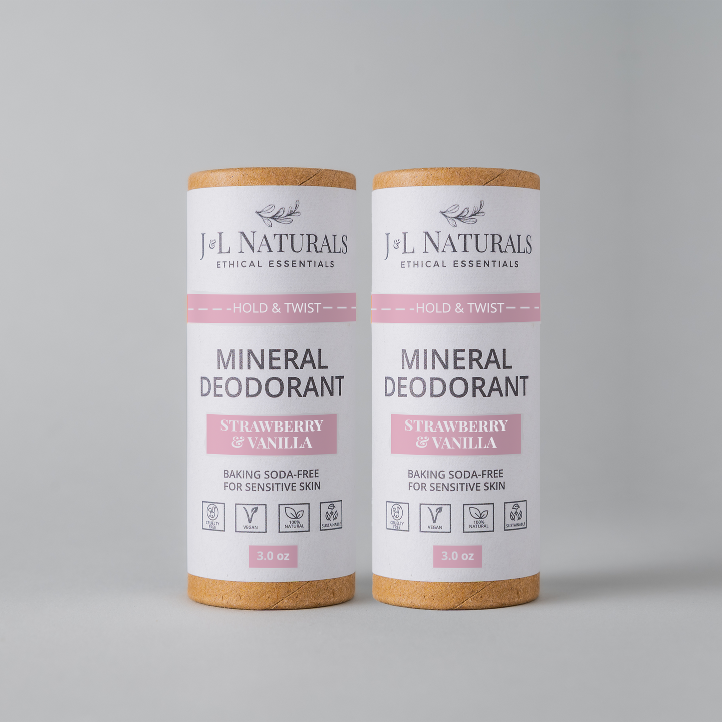 Mineral Deodorant (2-Pack) Full-Size - Strawberry & Vanilla
