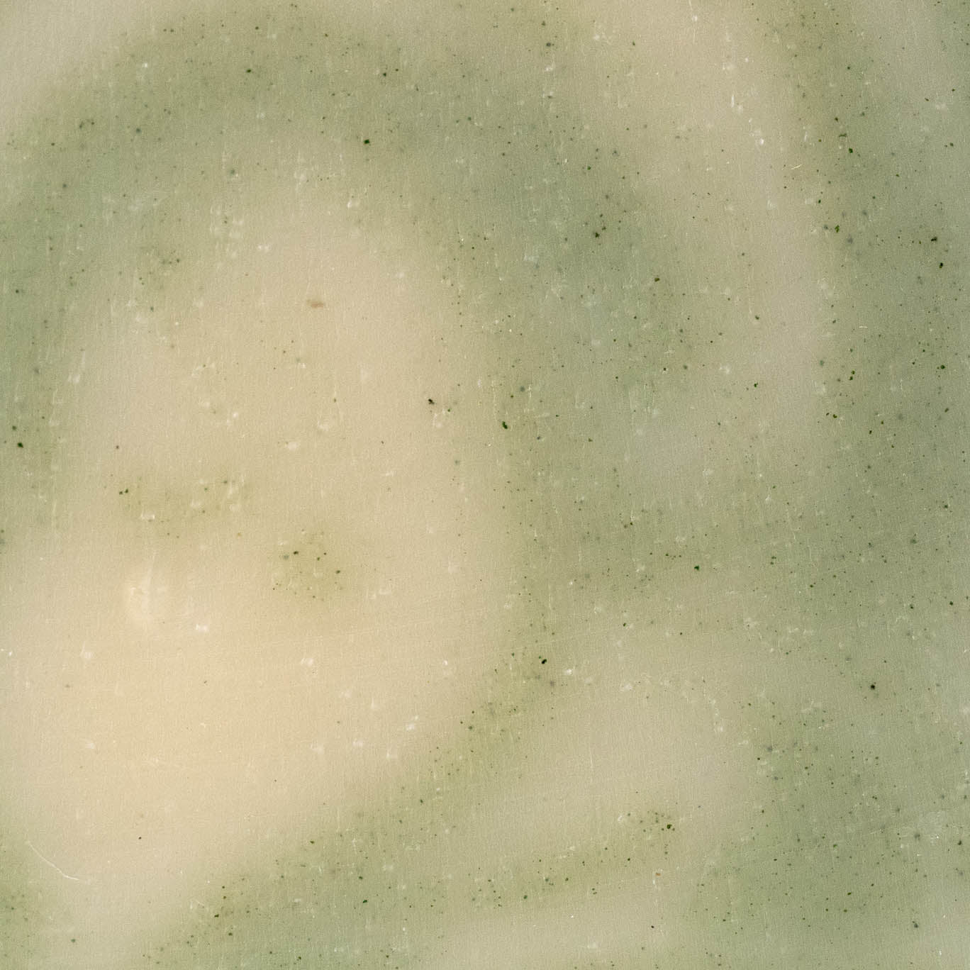 Closeup of pattern on peppermint tea tree soap bar by Rustic Strength