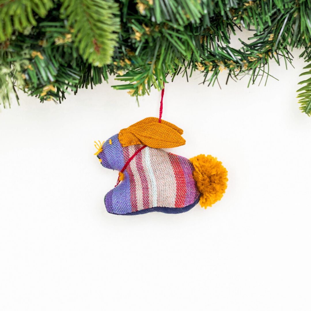 Handmade Cotton Animal Christmas Ornaments