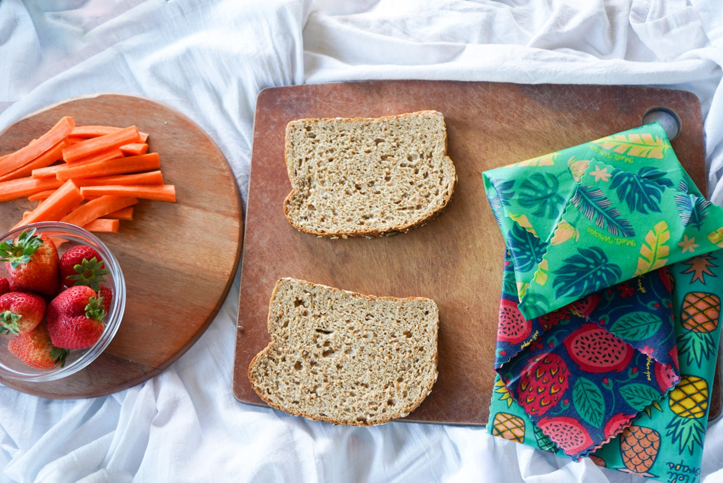 Beeswax Food Wrap - Dragonfruit Print