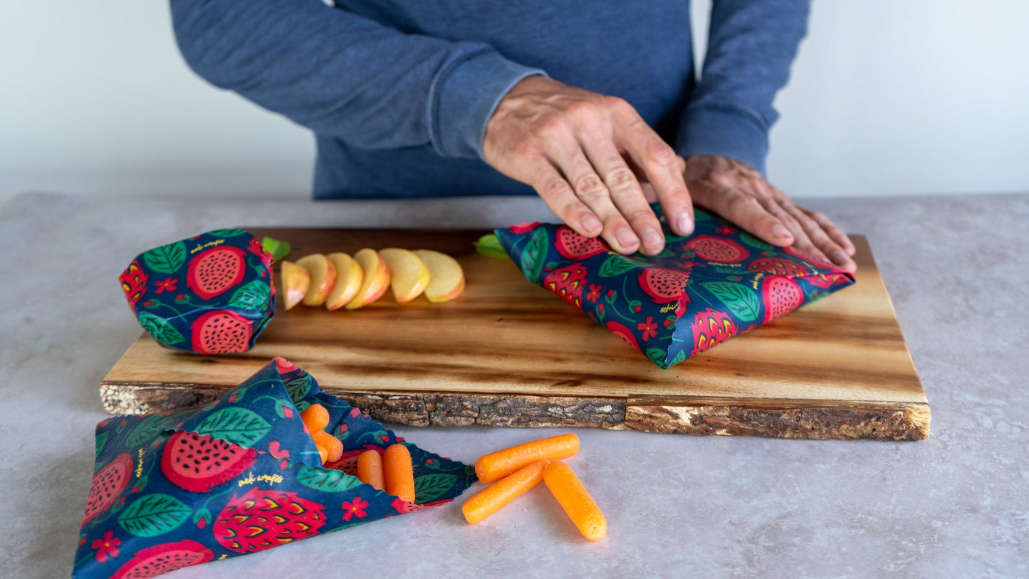 Beeswax Food Wrap - Dragonfruit Print