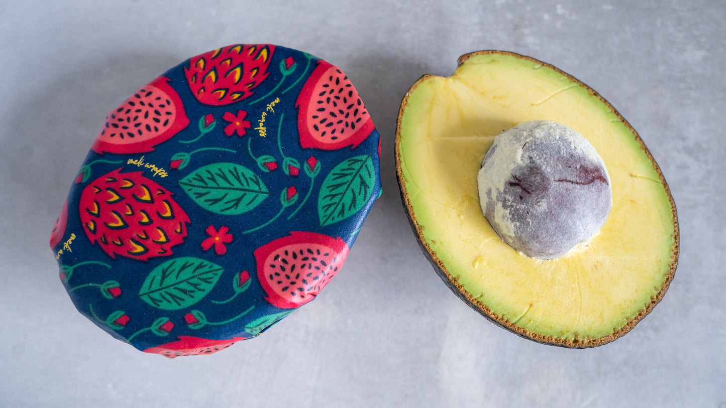 Beeswax Food Wrap - Dragonfruit Print