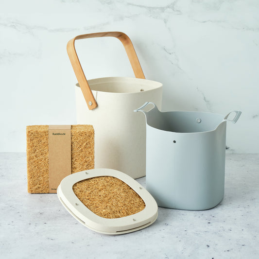 Astrik Compost Starter Bundle in natural color on a light surface.