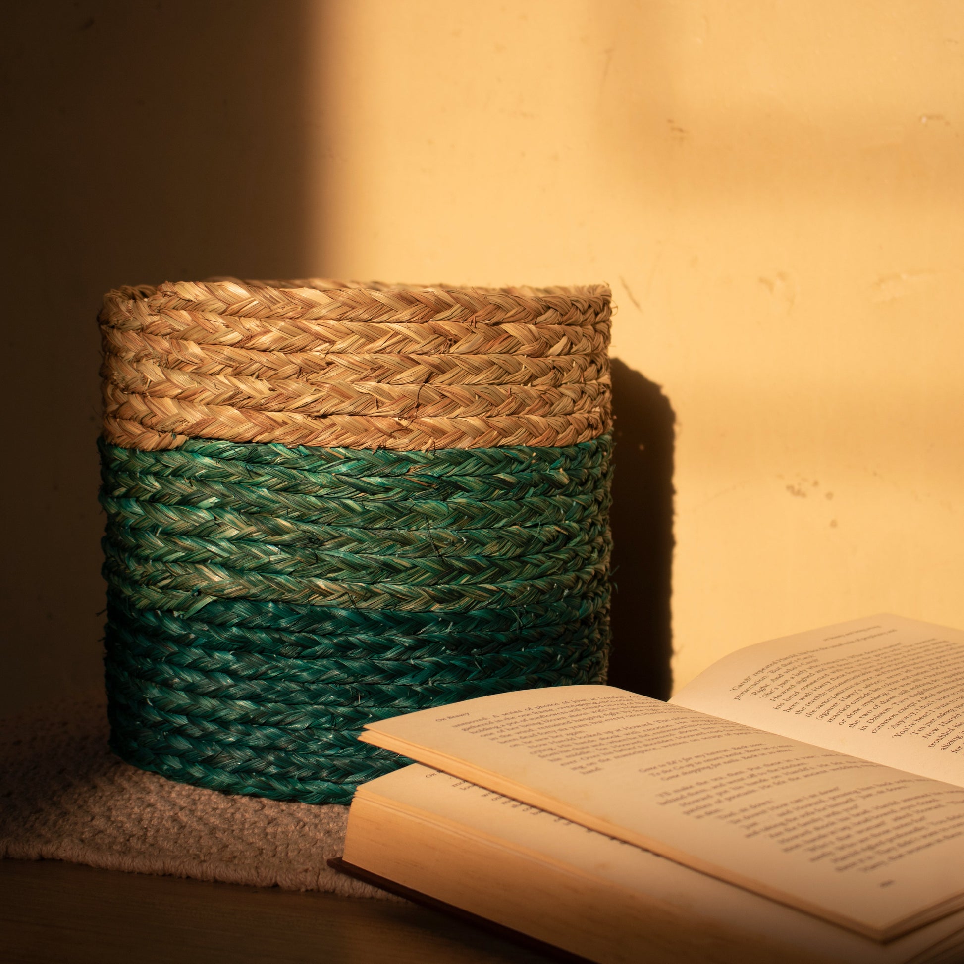 Biodegradable Babui Eco-Pot Handloomed Sabai Grass Planters - Indigo