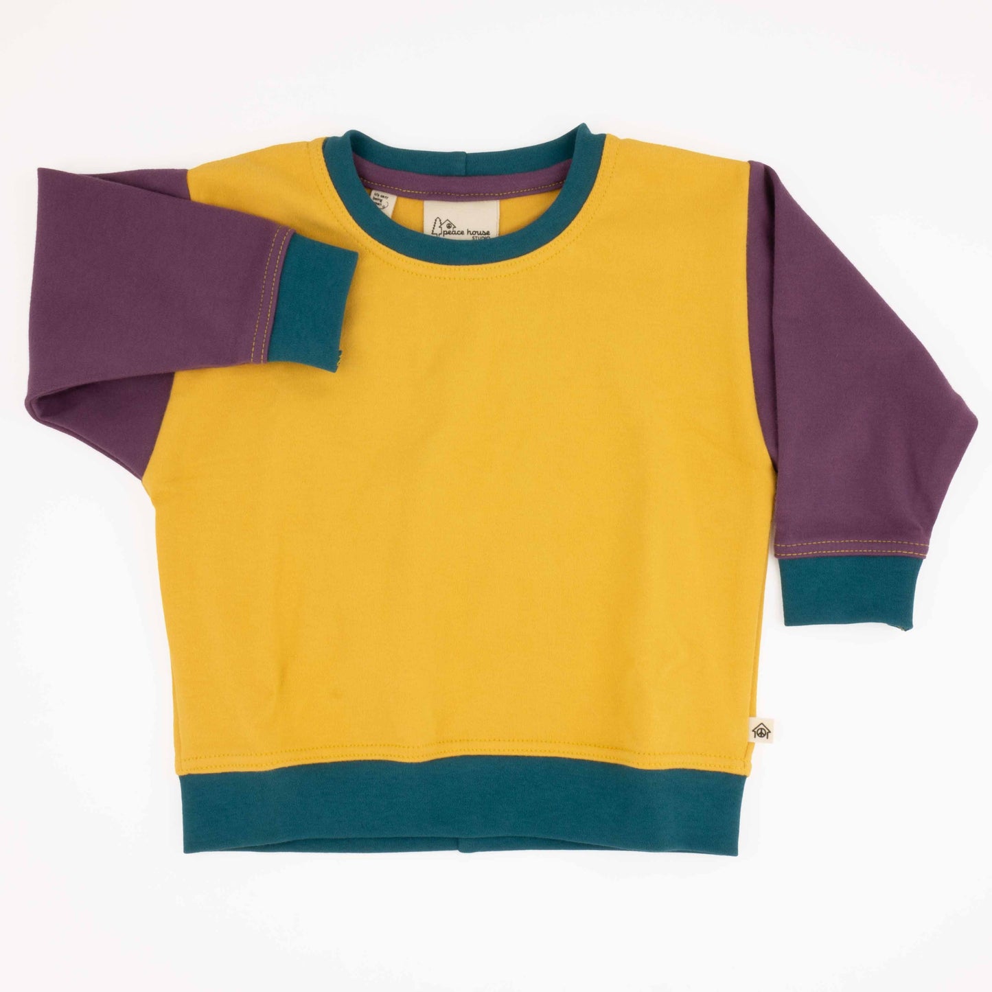 Baby Colorblock Sweatshirt - Marigold