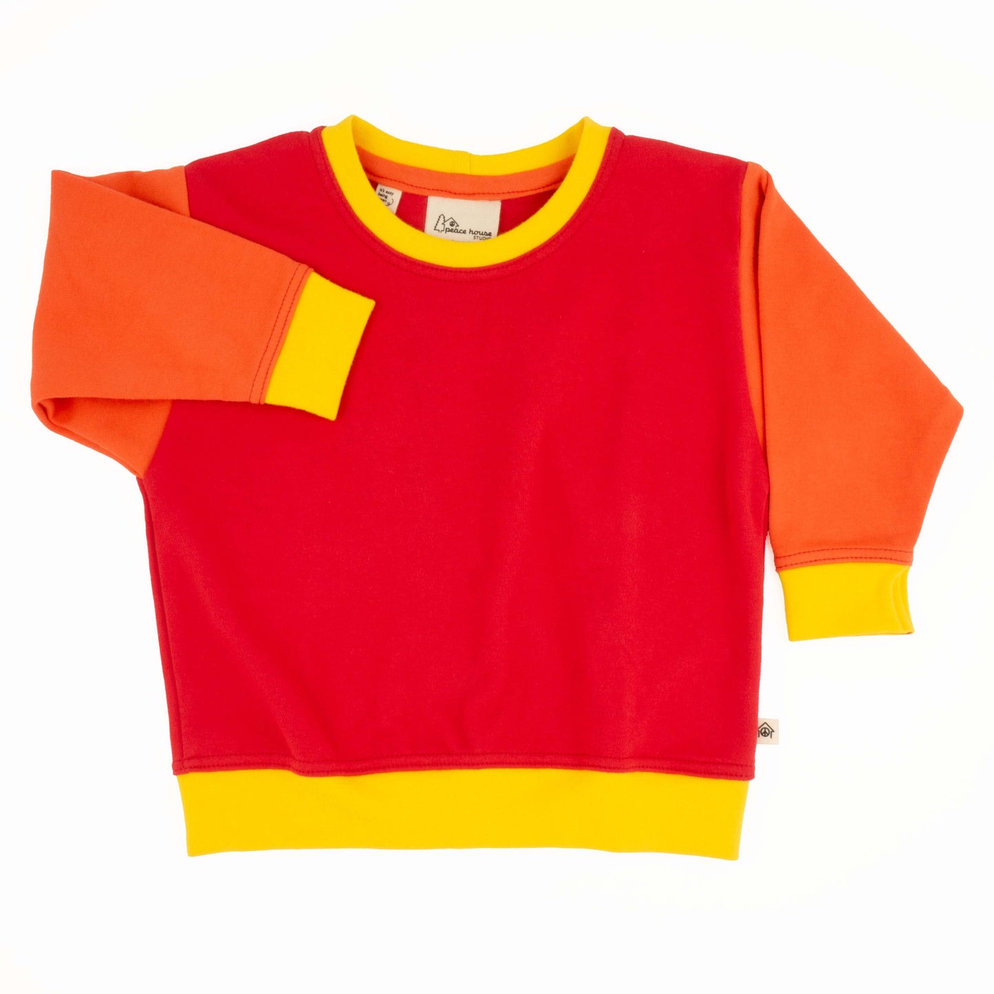 Baby Colorblock Sweatshirt - Hot Dog