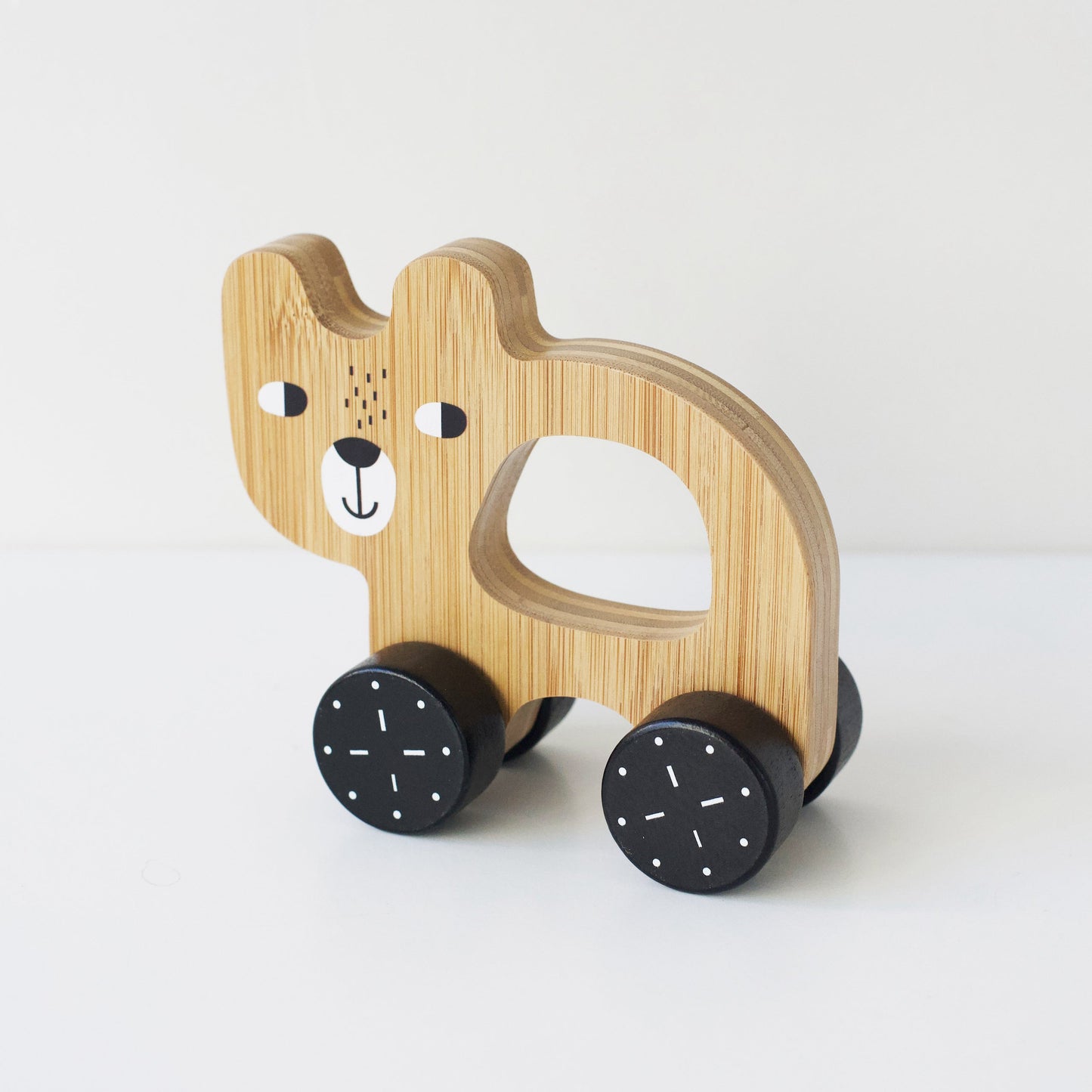 Wooden Bear Push Toy for Babies