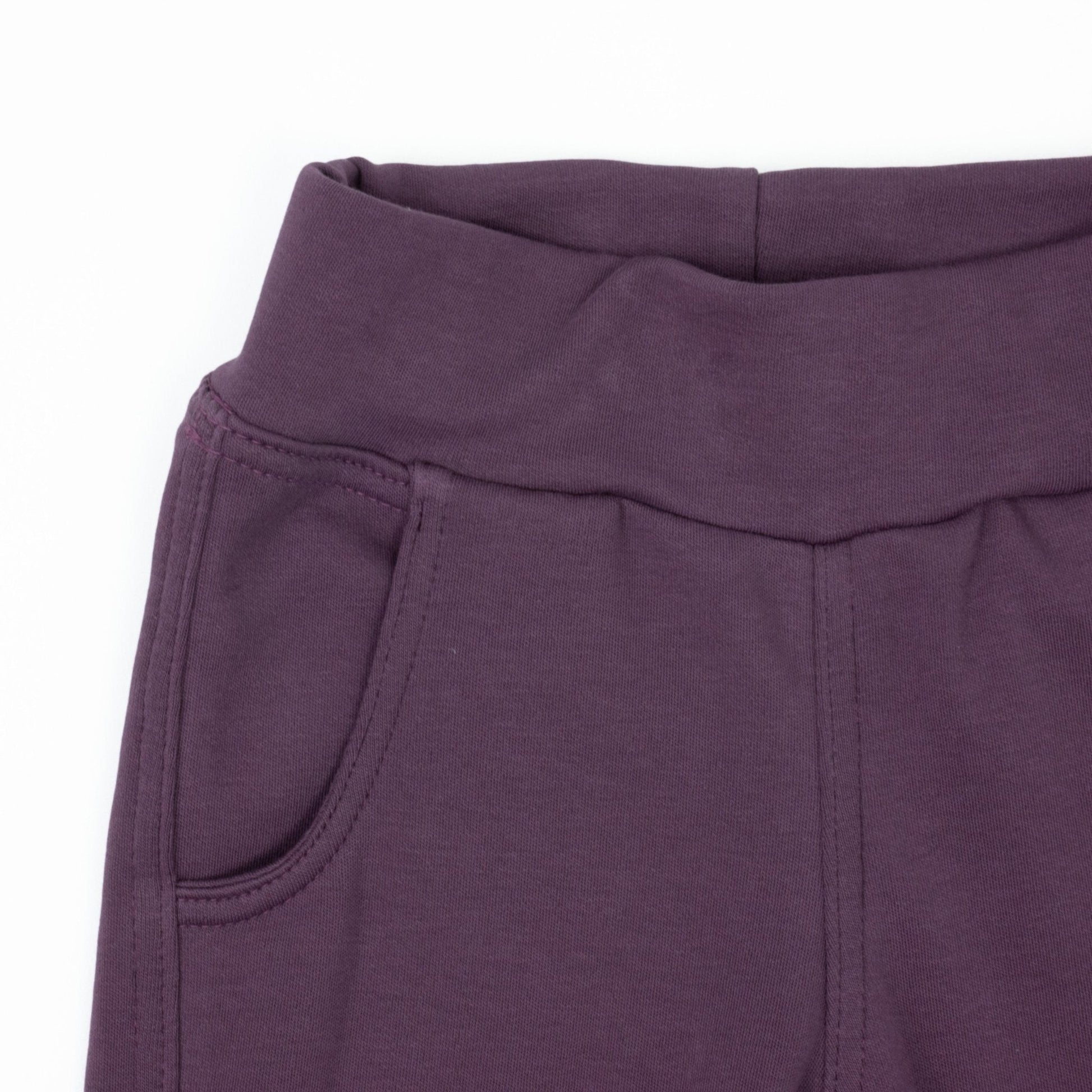 Baby Simple Joggers by Peace House Studio - Grape - Pockets