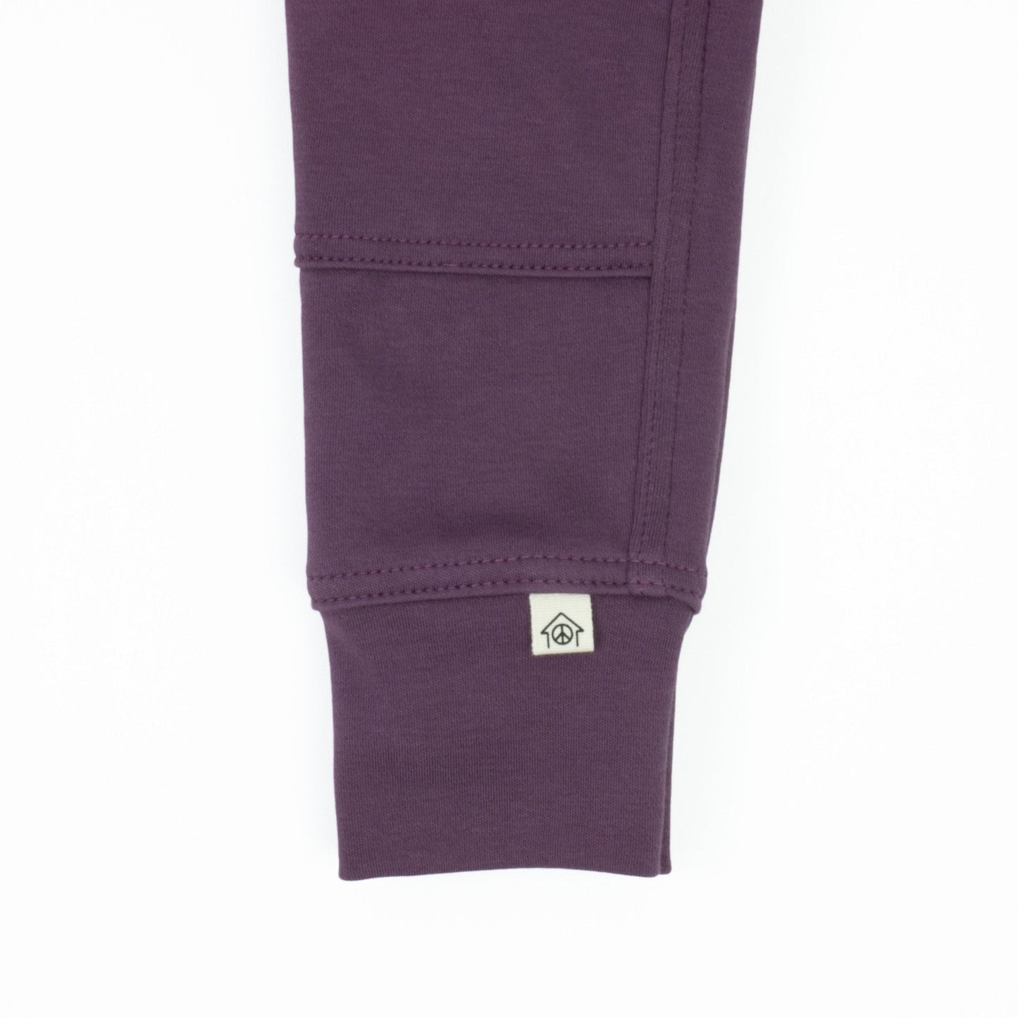 Baby Simple Joggers by Peace House Studio - Grape - Leg Cuffs