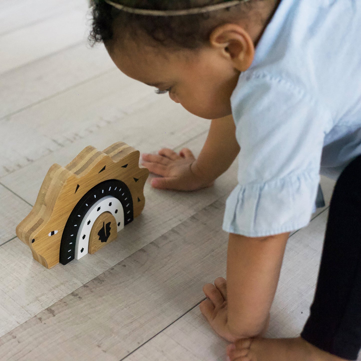 Bamboo Nesting Hedgehog Toddler Learning Toy