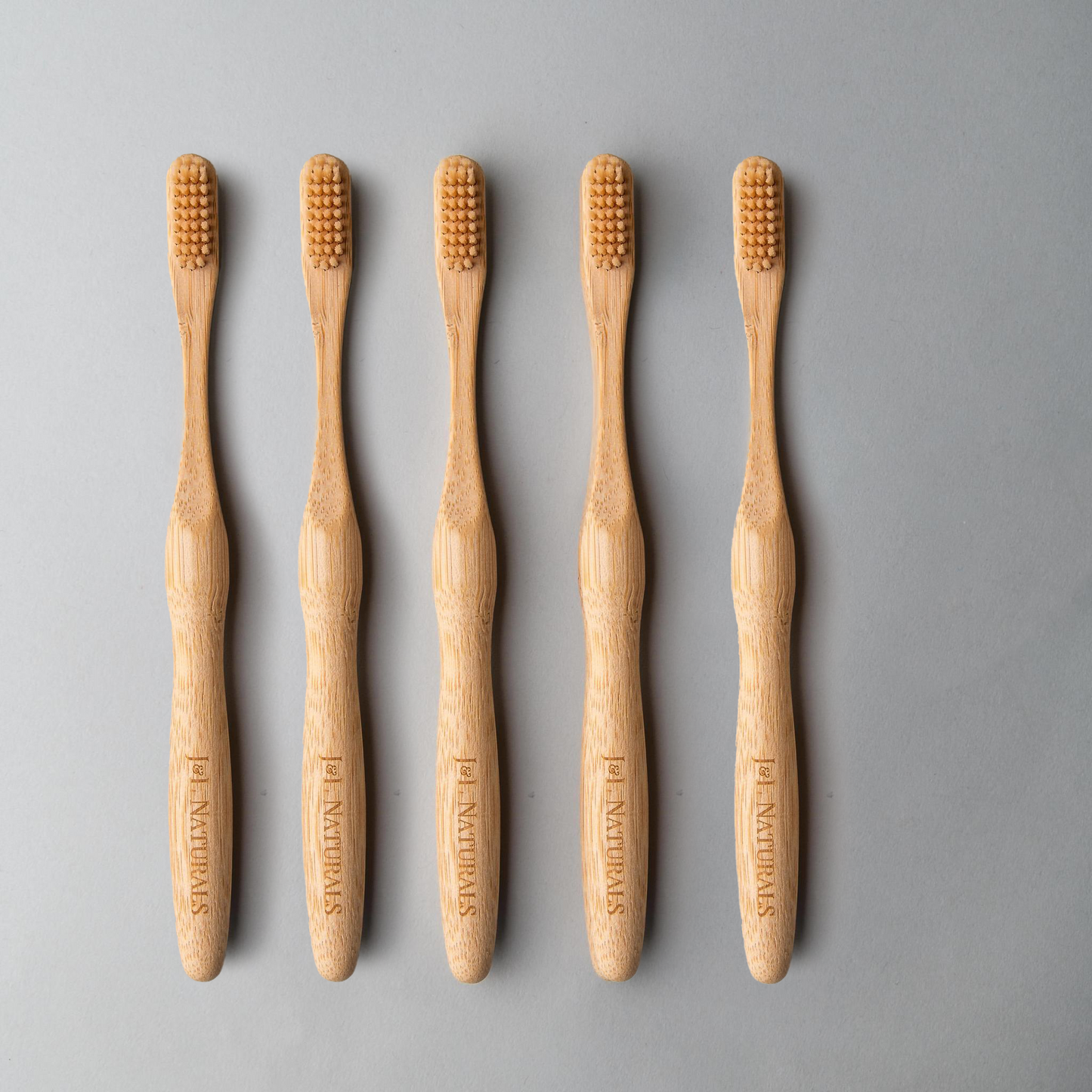 Bamboo Toothbrushes - Natural Bristles (5-pack)