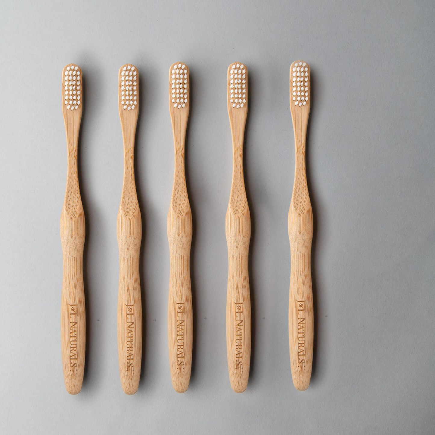 Bamboo Toothbrushes - White Bristles (5-pack)