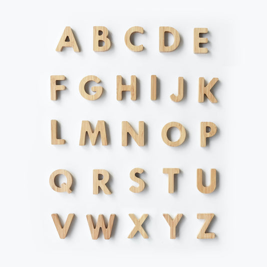 Bamboo Wooden Alphabet Letter Learning Spelling