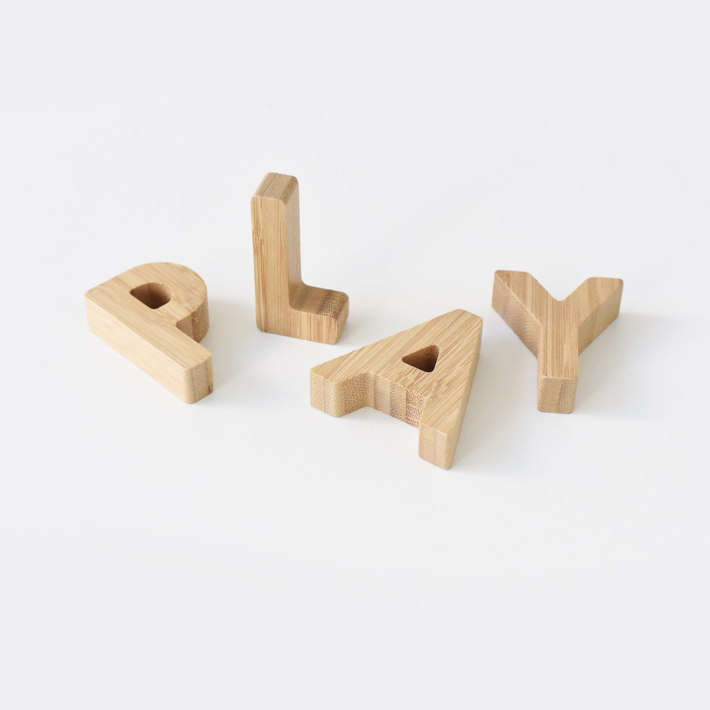 Bamboo Wooden Alphabet Letter Learning Spelling - Play