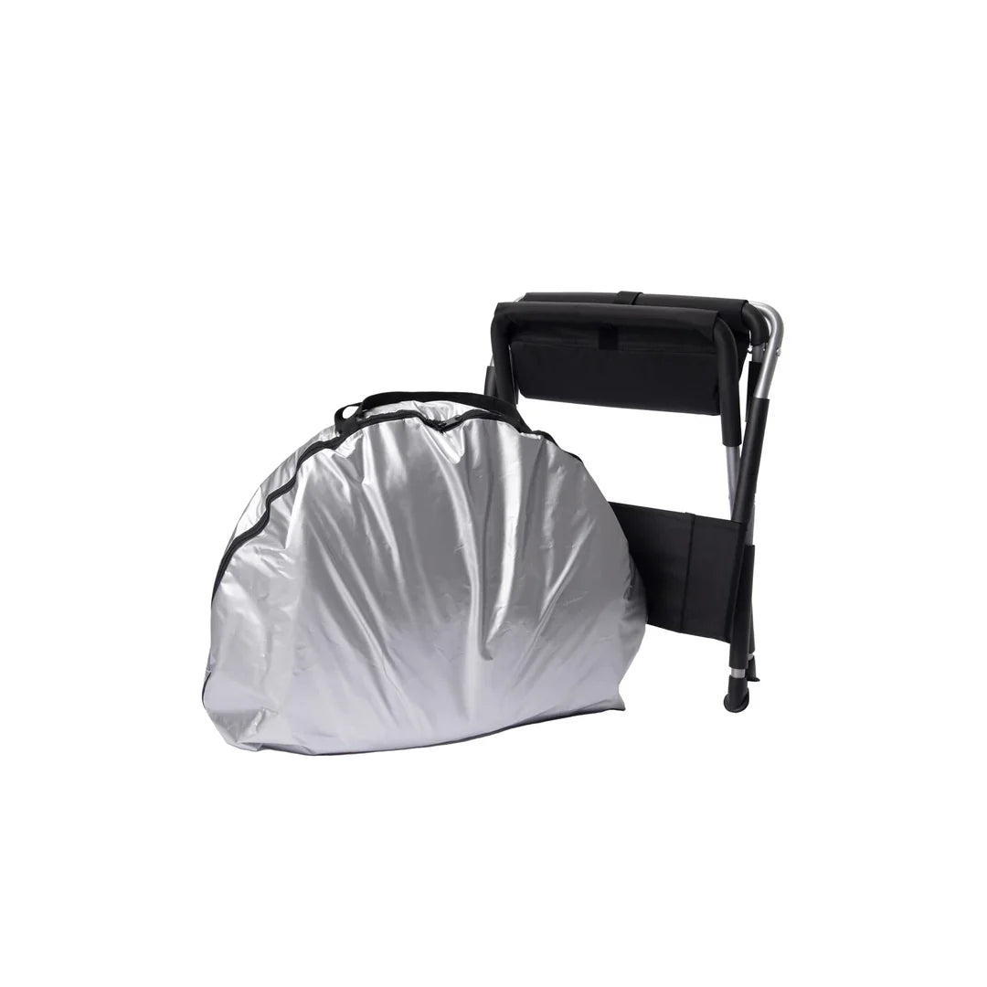Black Pro Relax portable sauna set up for a home wellness routine.