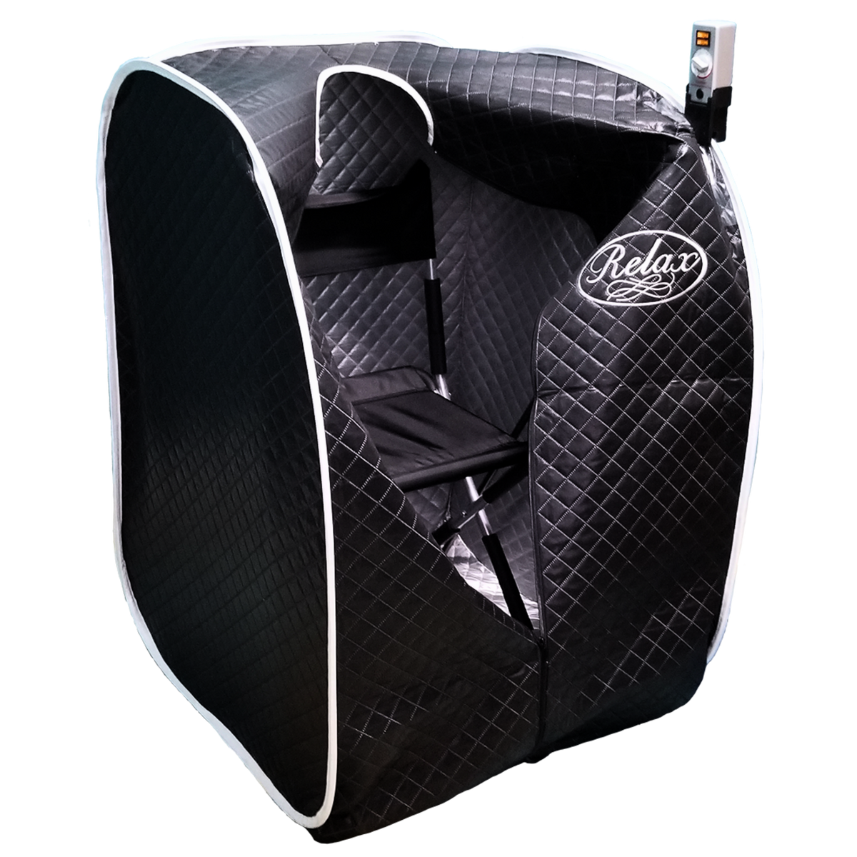 Reinforced tent material of the Black Pro Relax Sauna, designed for durability and frequent use.