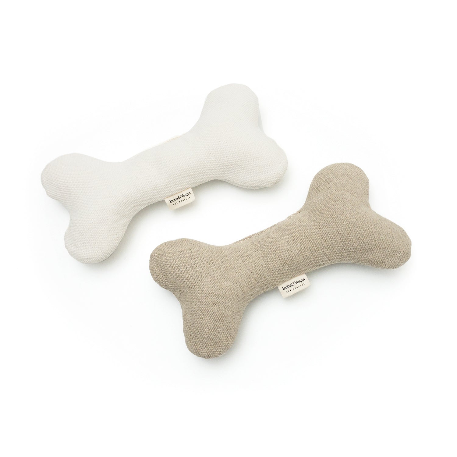 Bob & Vespa Dog Toy Bone - Available in Taupe and Ivory