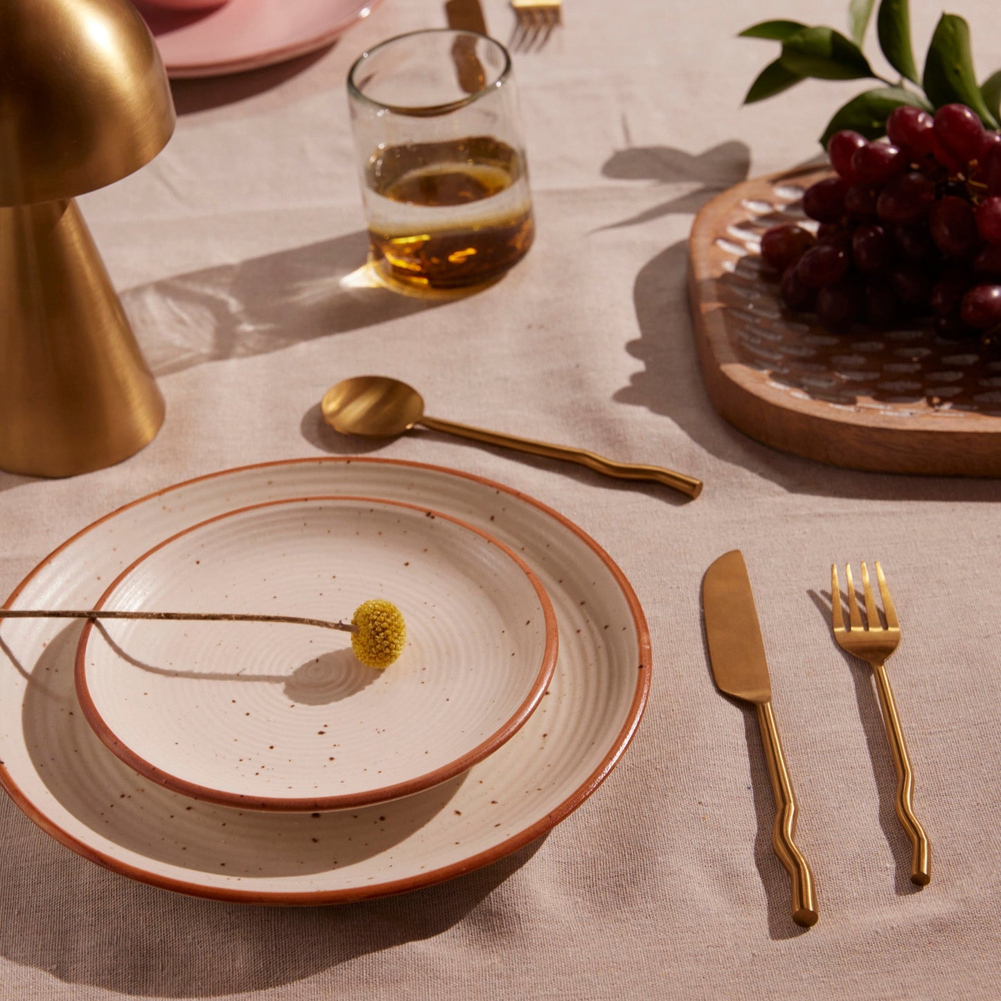 Brushed Brass Eating Utensils