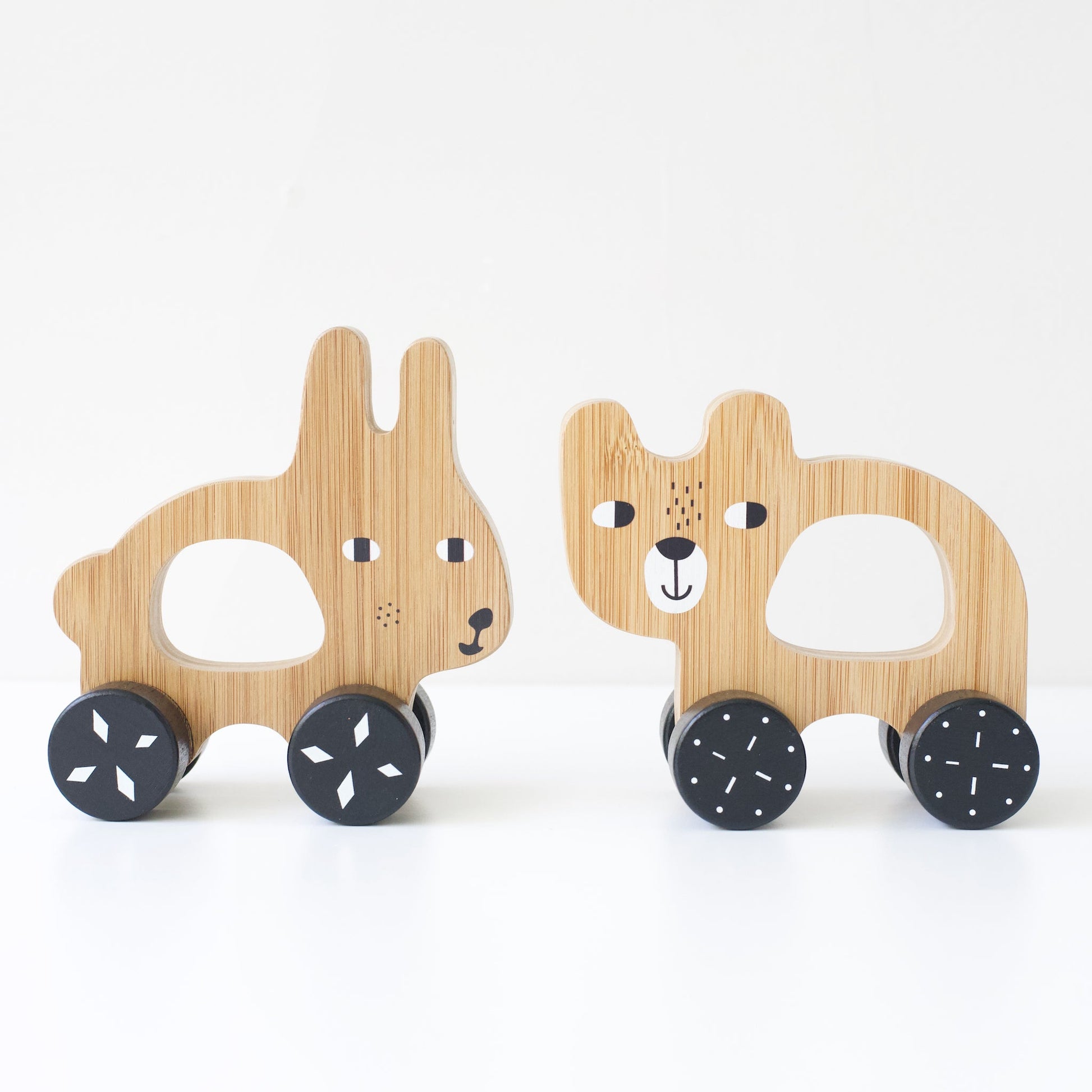 Rolling Push Toys - Bunny and Bear