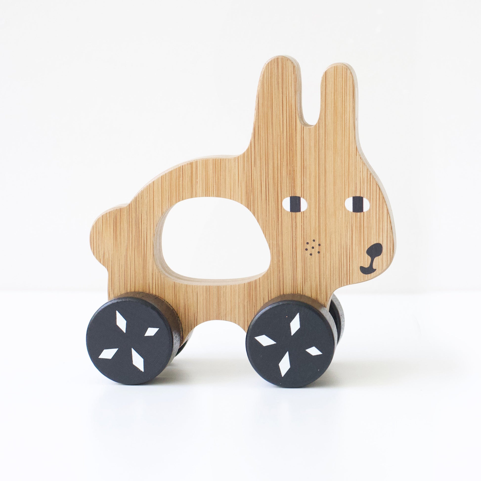 Bunny Push Toy / Wood-Rolling Toddler Toy