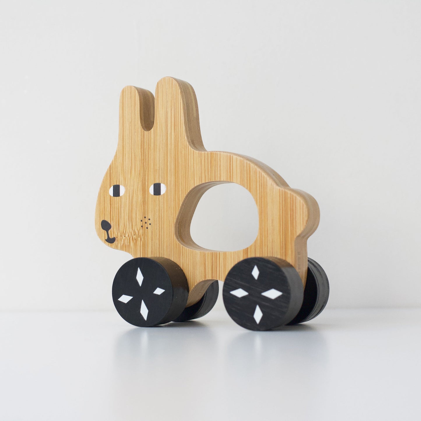 Wooden Bunny Push Toy for Children