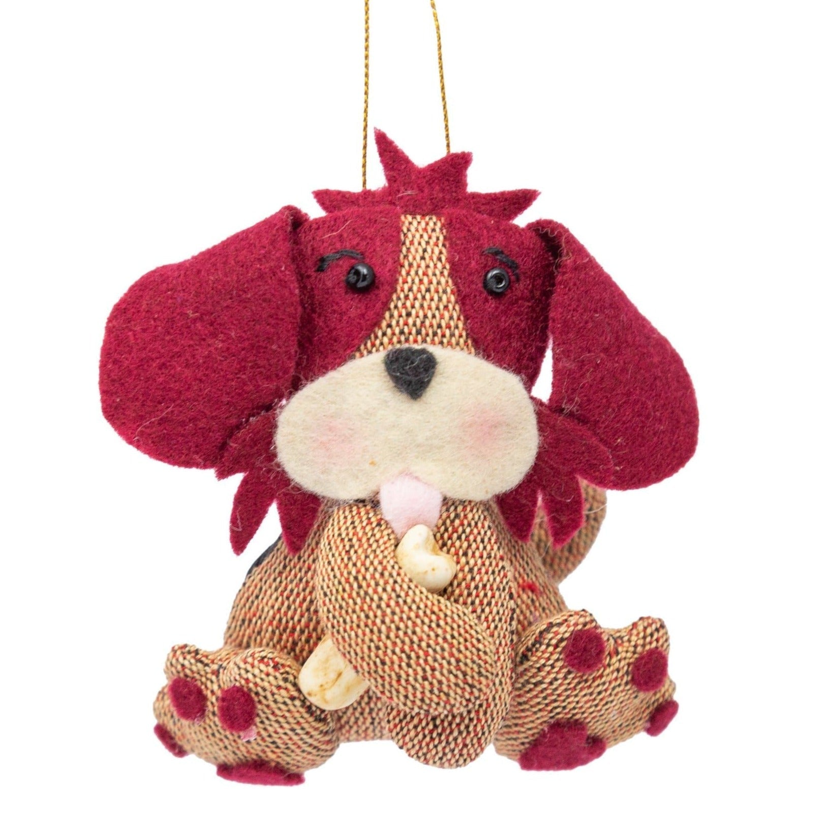 Christmas Tree Ornament - Dog with Bone