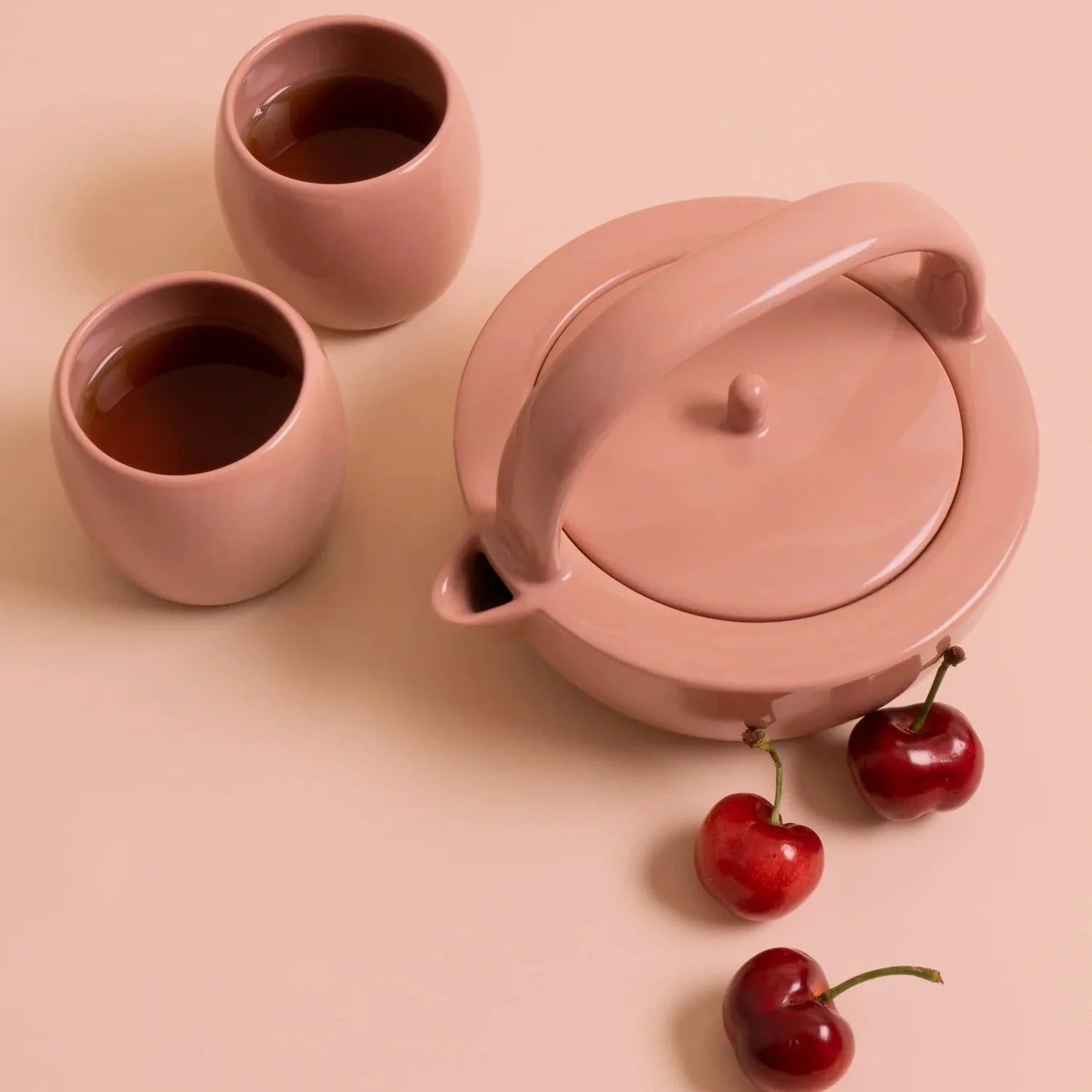 Clay Teapot in Rose