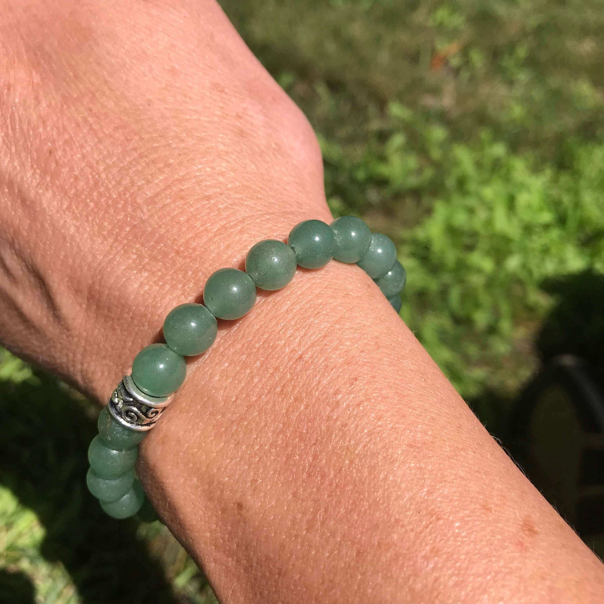 Green Aventurine Bead Bracelet This bracelet is made with high-quality Green Aventurine stones which bring comfort and protection to the wearer. Zodiac Signs: Virgo and Taurus. Chakra: Heart. Handmade with authentic crystals and gemstones in Minneapolis,