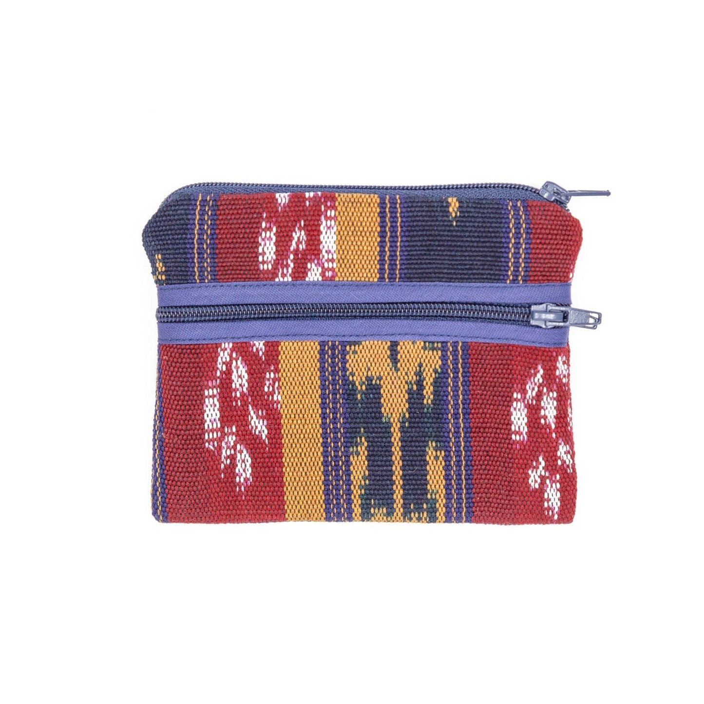 Guatemalan 3-Zip Coin Purse - Earth Tones