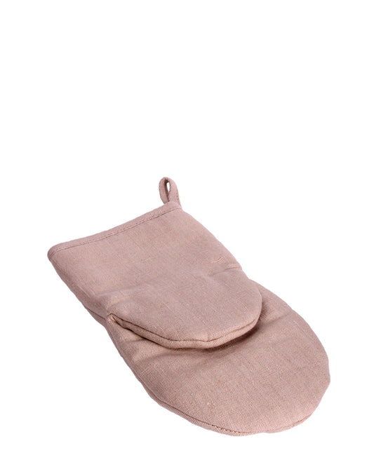 Natural colored Hemptique Organic Hemp Oven Mitt on a white background 