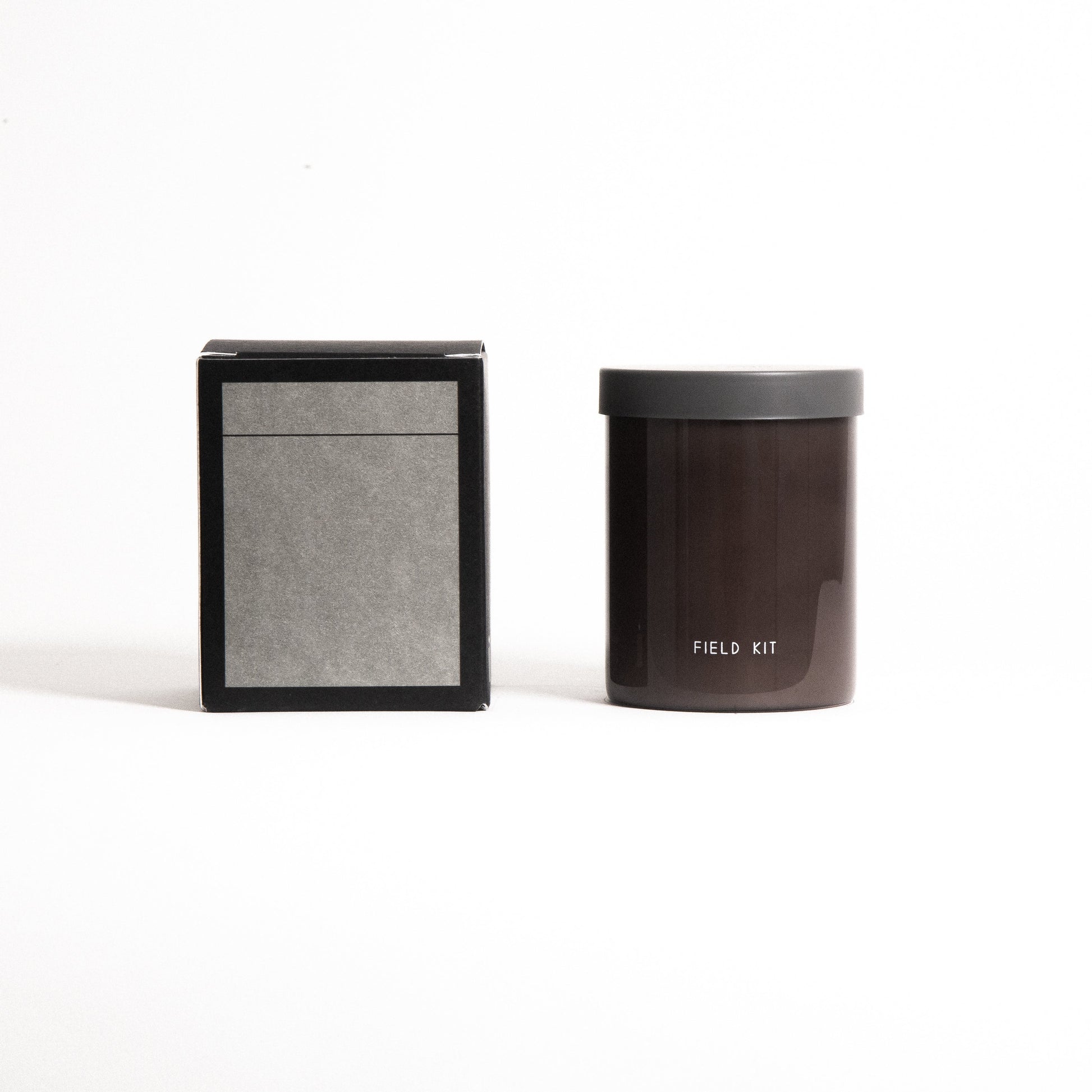 Home Candle by Field Kit in Reusable Glass Jar and Plastic Free Packaging. Top notes: coffee; Mid notes: brown sugar; Base notes: vanilla + clove