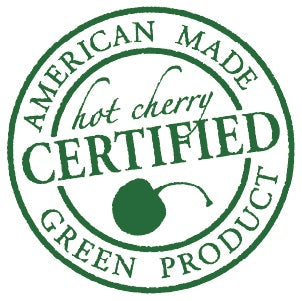 Hot Cherry Pillows are Certified Green Products Made in America