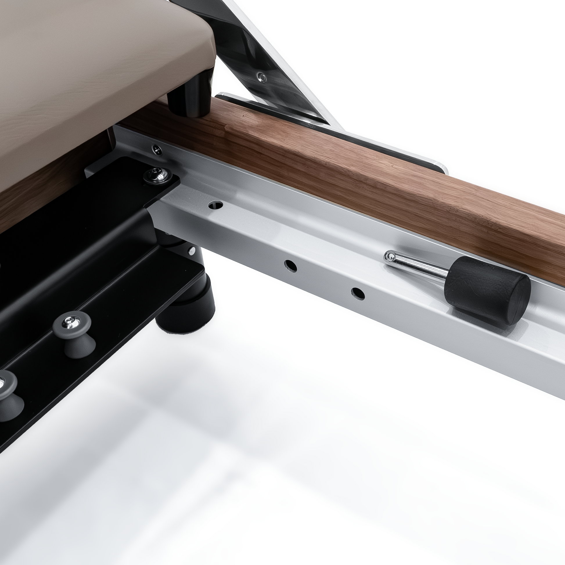 Janet La Force Plus foldable walnut Pilates reformer for home workouts
