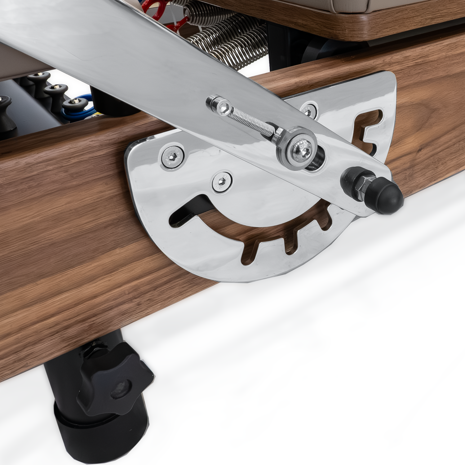 Janet La Force Plus foldable walnut Pilates reformer for home workouts