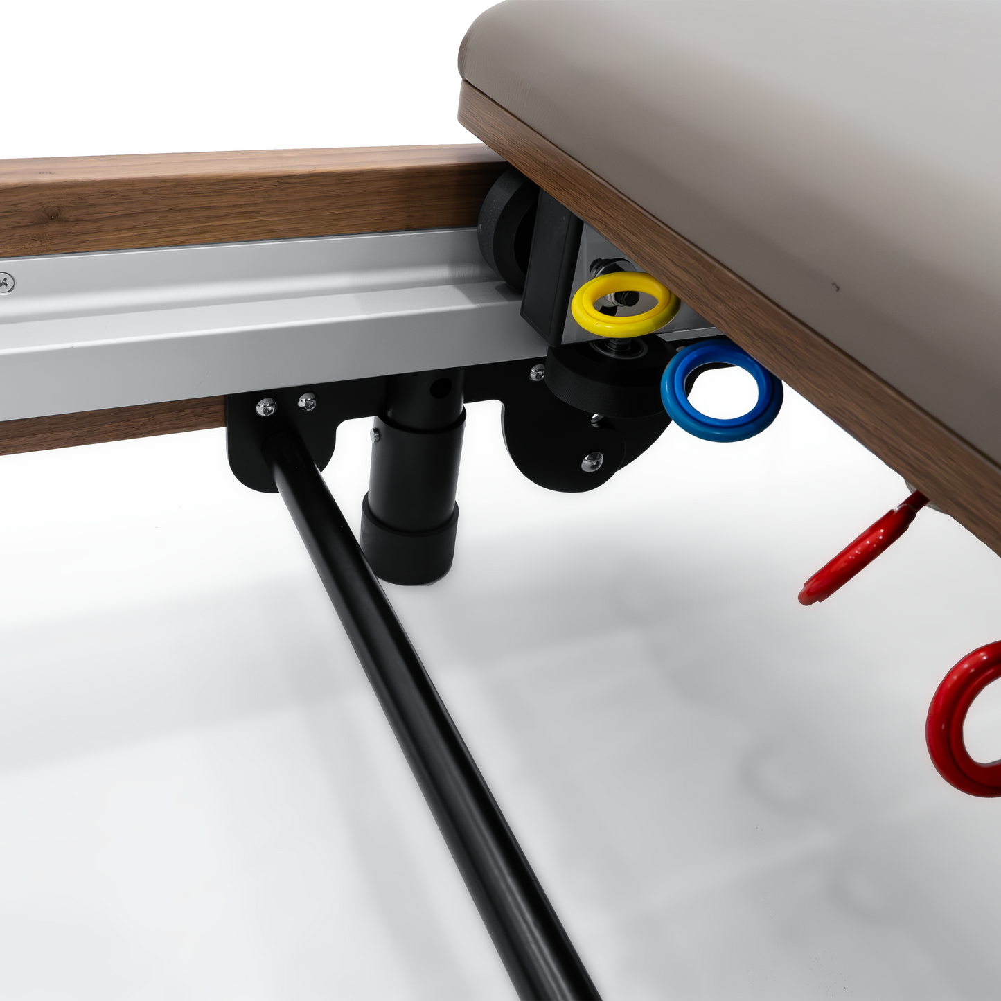 Janet La Force Plus foldable walnut Pilates reformer for home workouts