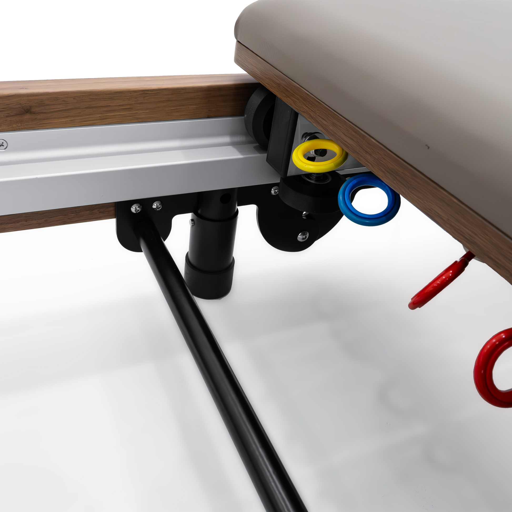 Janet La Force Plus foldable walnut Pilates reformer for home workouts