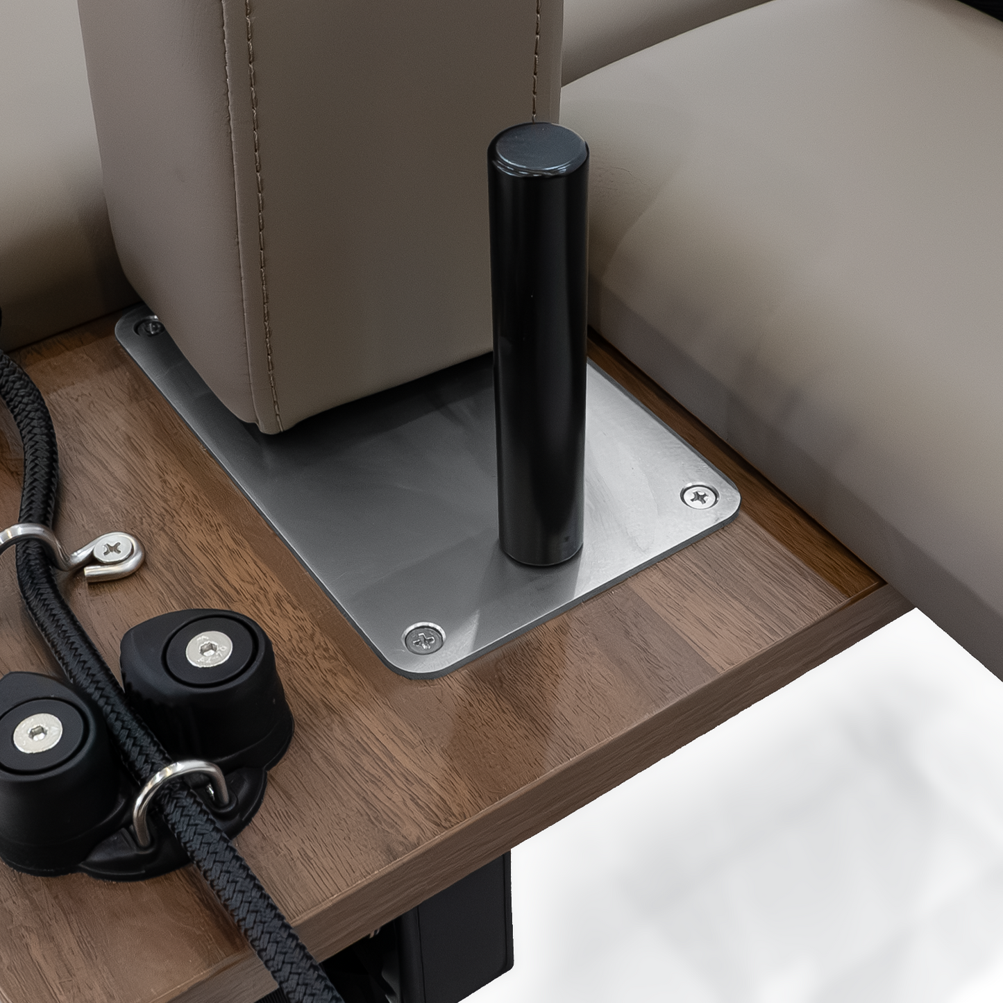 Luxury foldable Pilates reformer crafted from solid walnut.