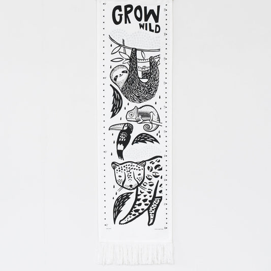 Fabric Growth Chart Nursery or Kids Room - Rainforest