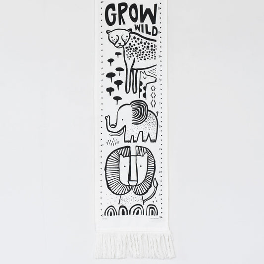 Fabric Growth Chart Nursery Kids Room Safari