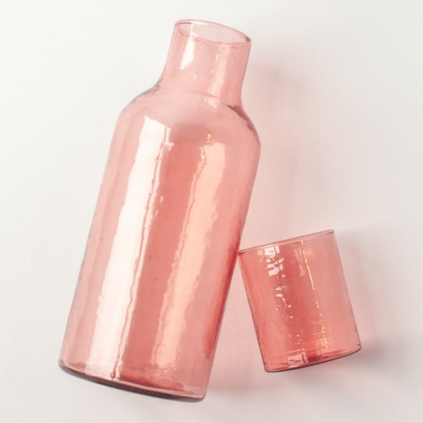 Lidded Glass Carafe - Blush