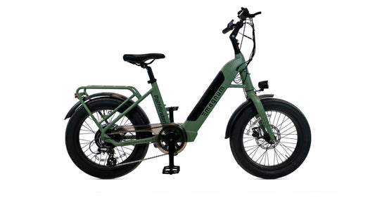 Forest green Magnum Pathfinder 350 electric bike (e-bike) on a white background