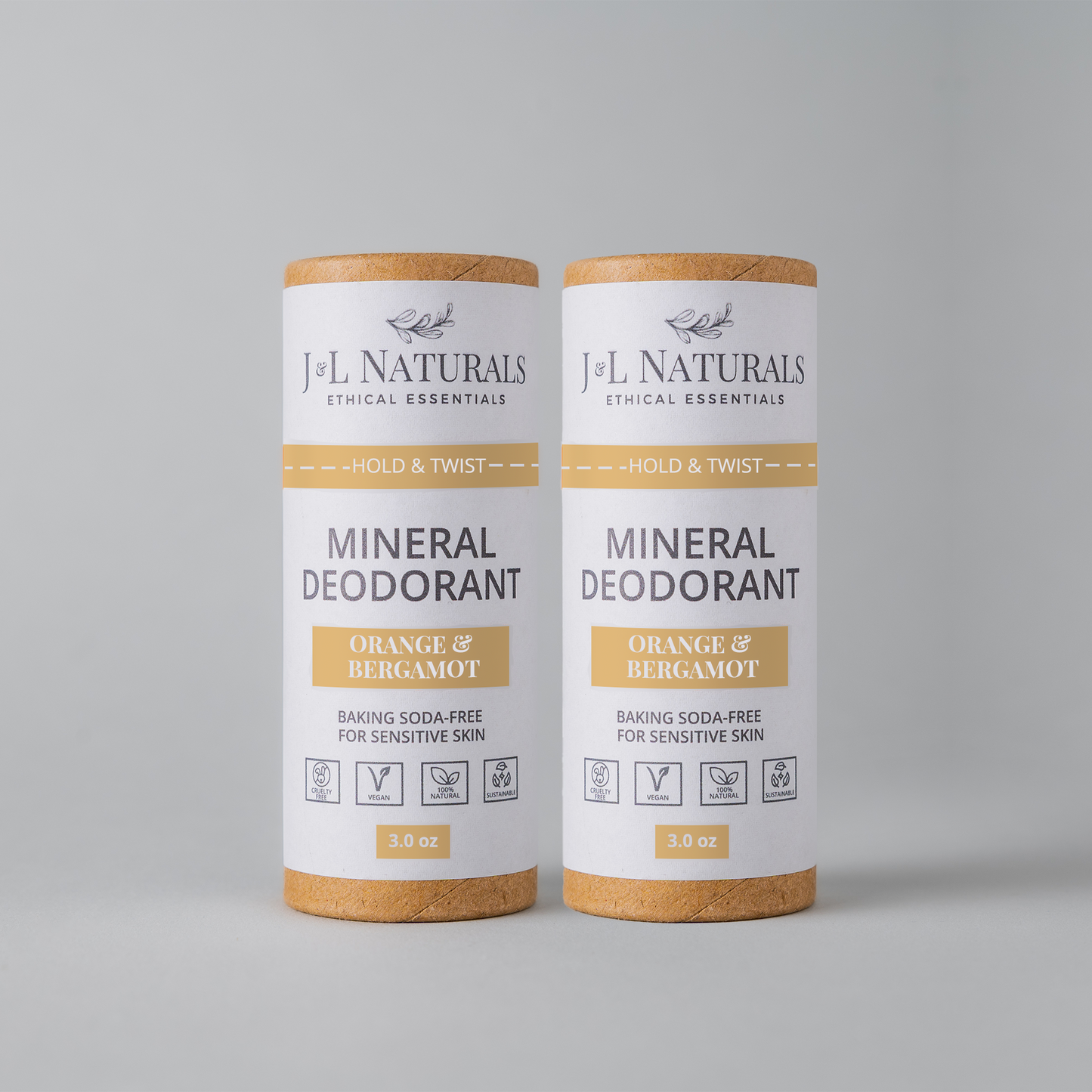 Mineral Deodorant (2-Pack) Full-Size - Orange & Bergamot