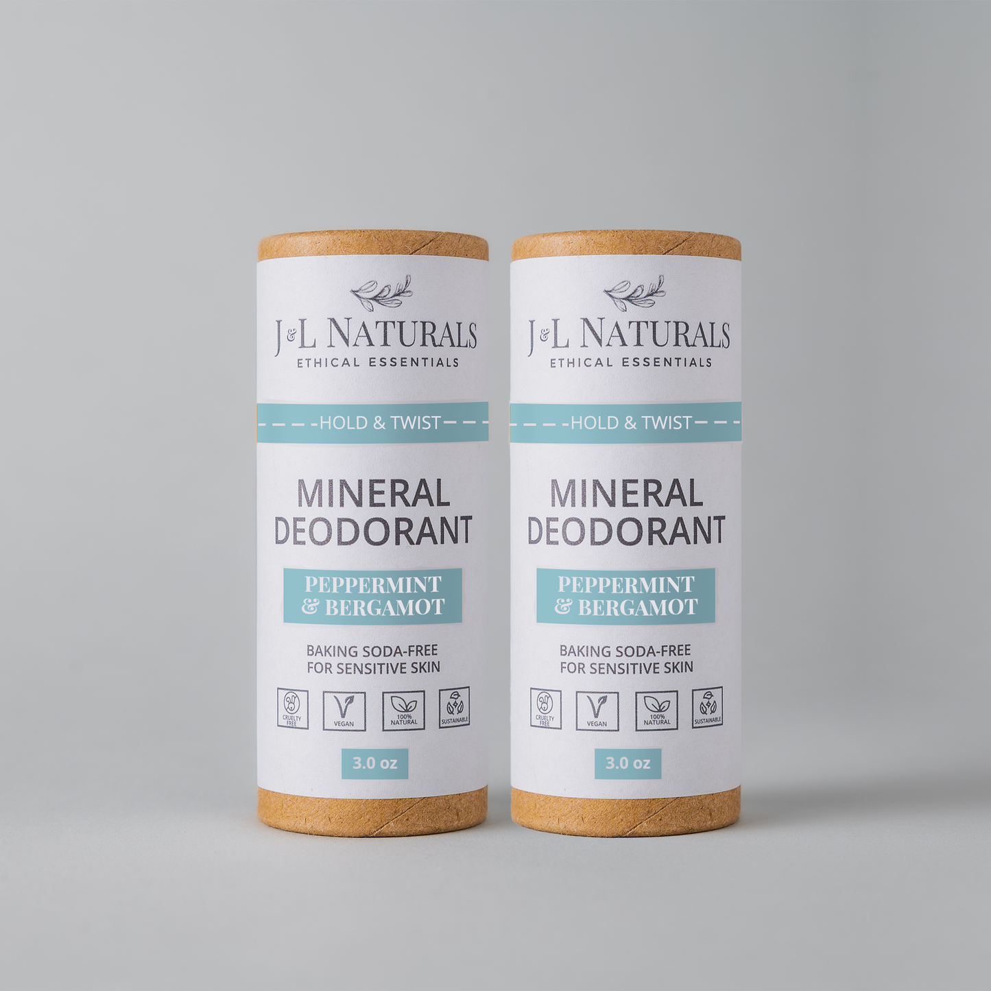 Mineral Deodorant (2-Pack) Full-Size - Peppermint & Bergamot