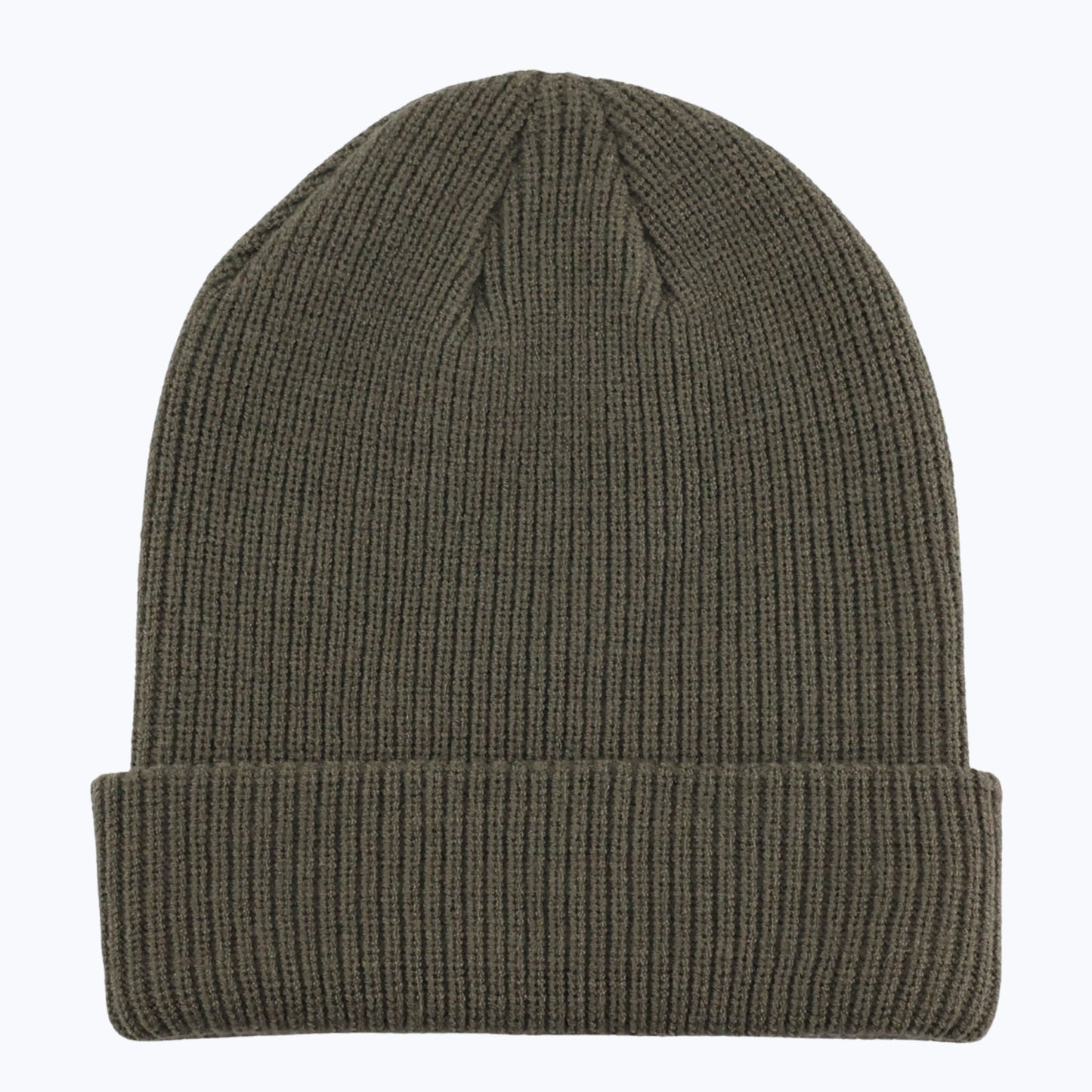 Eucalyptus knit beanie by Rainier Watch on a white background