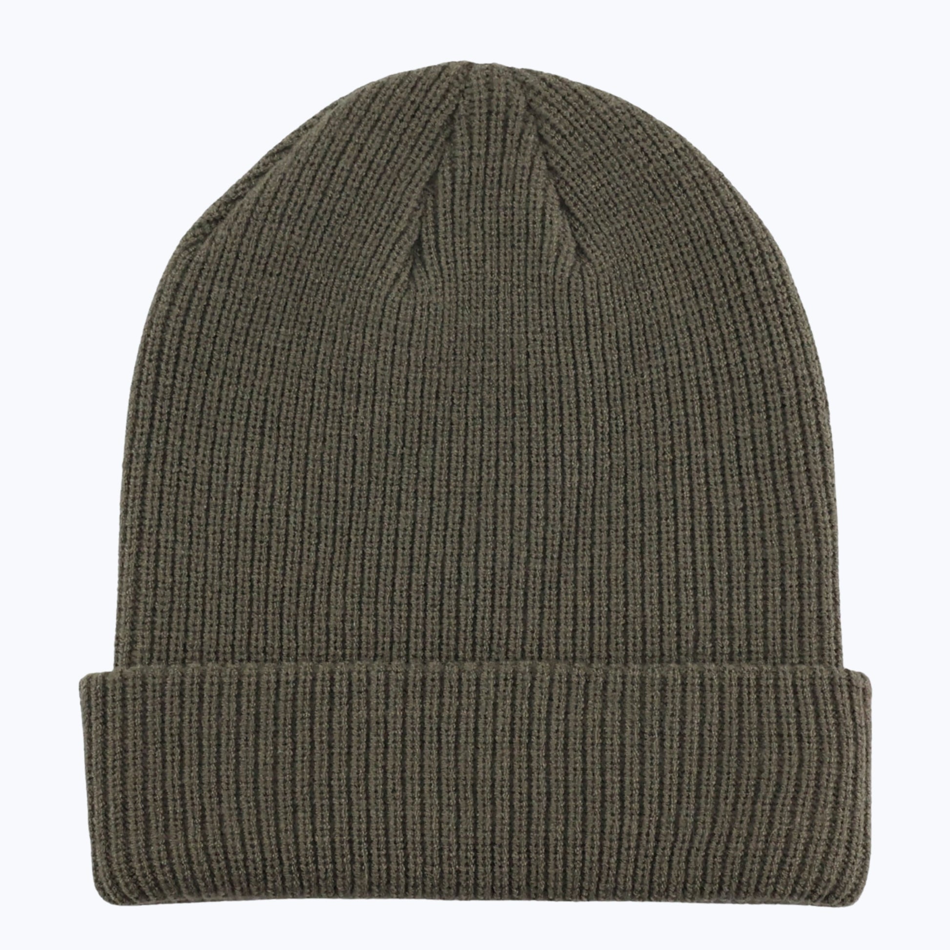 Eucalyptus knit beanie by Rainier Watch on a white background
