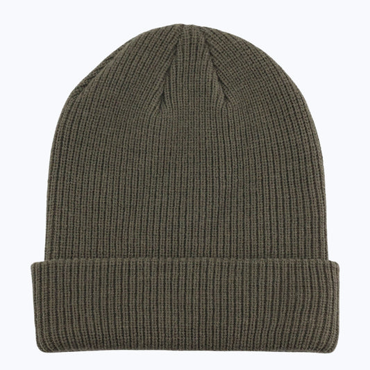 Eucalyptus knit beanie by Rainier Watch on a white background